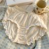Plus Size Briefs Women's Panties Solid Color Hip Lift Mid-waist Breathable Macaron Cute Underwear