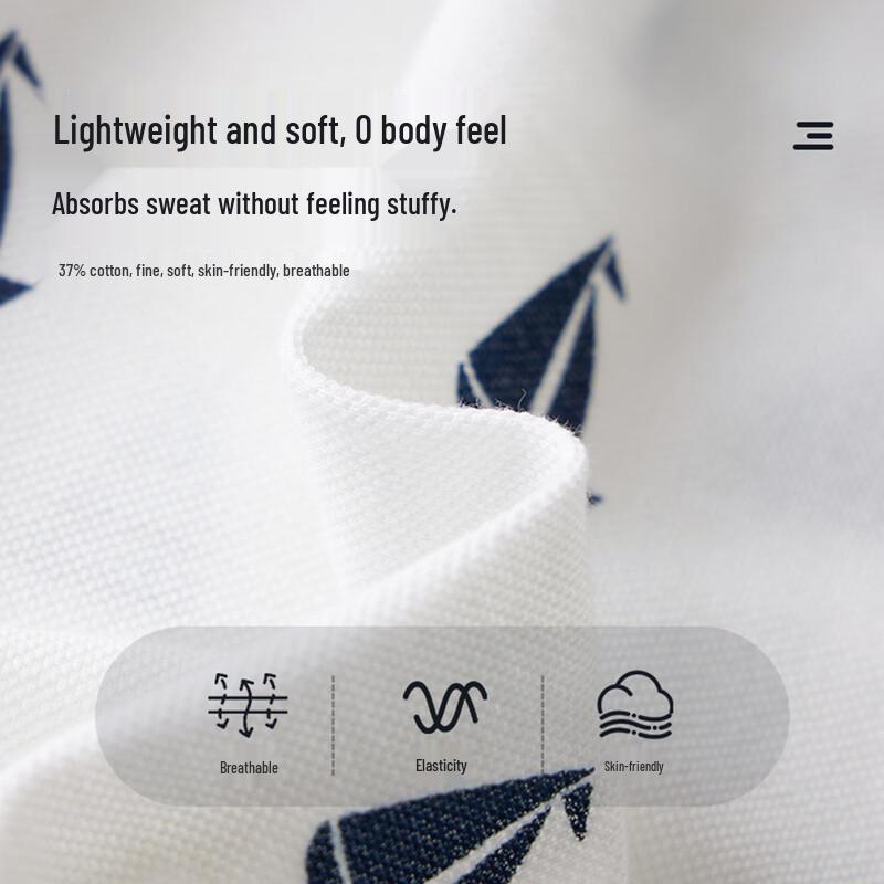 Boys' Sailboat Print Polo Shirt