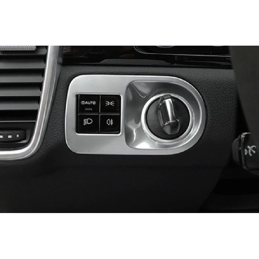For Porsche Cayenne 2018-2022 Matte Silver Headlight Switch Control Frame Trim