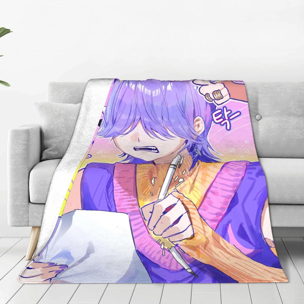 Kpop Demon Hunters Saja Boys Mystery Blanket  Warm Soft Pattern Plush Throw Blanket For Girls Boys Flannel Bedspread Bed Cover