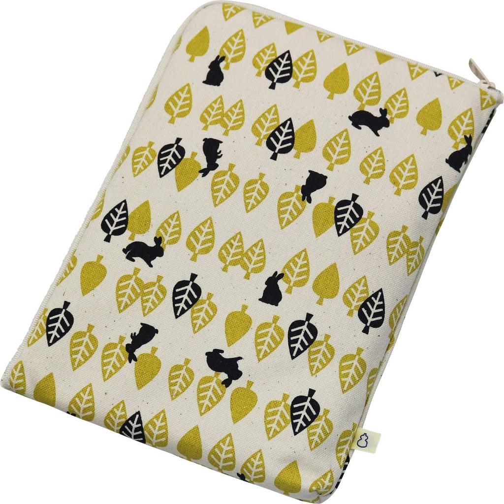 Kyosuke Tekuteko Canvas Stamp Book Pouch Rabbit L-Shaped