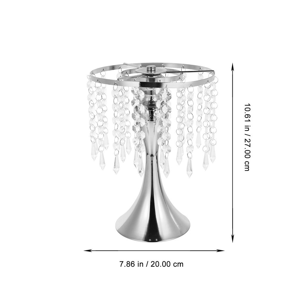 1Pcs Stylish Wedding Candleholder Crystal Curtain Design Exquisite Stand for Party Decor Flower Rack Supply Garden