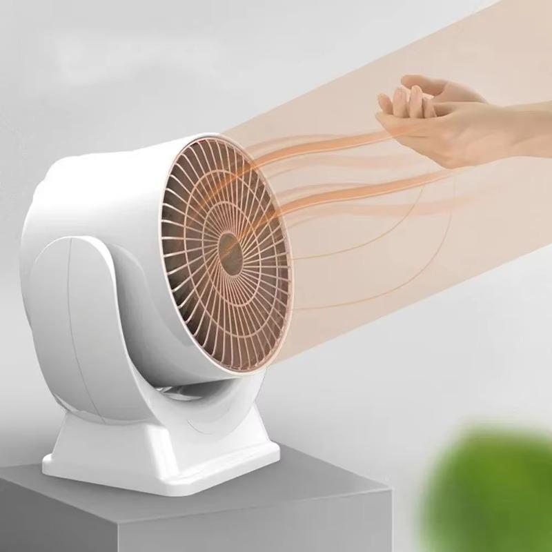 Mini Electric Heater Portable Fast Heat Desktop Fan Warmer Low Noise Operation for Office Desk Home Room Dormitory Library Use