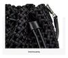 Handmade Textured Pinwheel Knot Crossbody Bucket Bag for Women