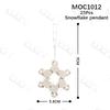 Christmas Pendant MOC Building Blocks Creative Wreath Snowflake Penguin Santa Claus Decorations Model DIY Assembly Toys For Kids