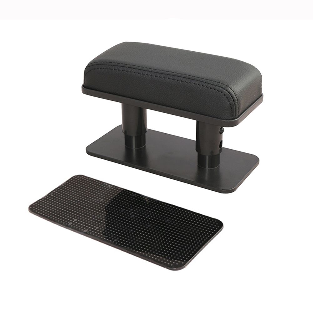 Arm PU Leather Liftable Auto Arm Rest Pad Car Armrest Holder Adjustable Height Left Elbow Rest