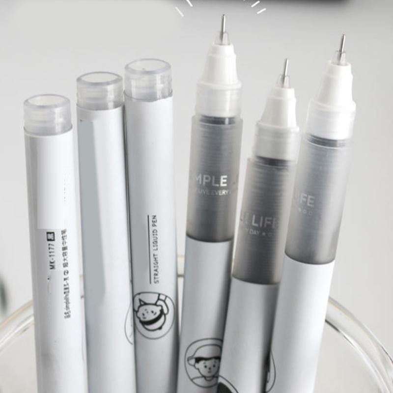 6 Pcs 0.5mm Gel Ink Pen Neutral Pen Black Ink Gel Pen Signing Pen Gel Pen Straight Liquid Pen for Journaling Writing