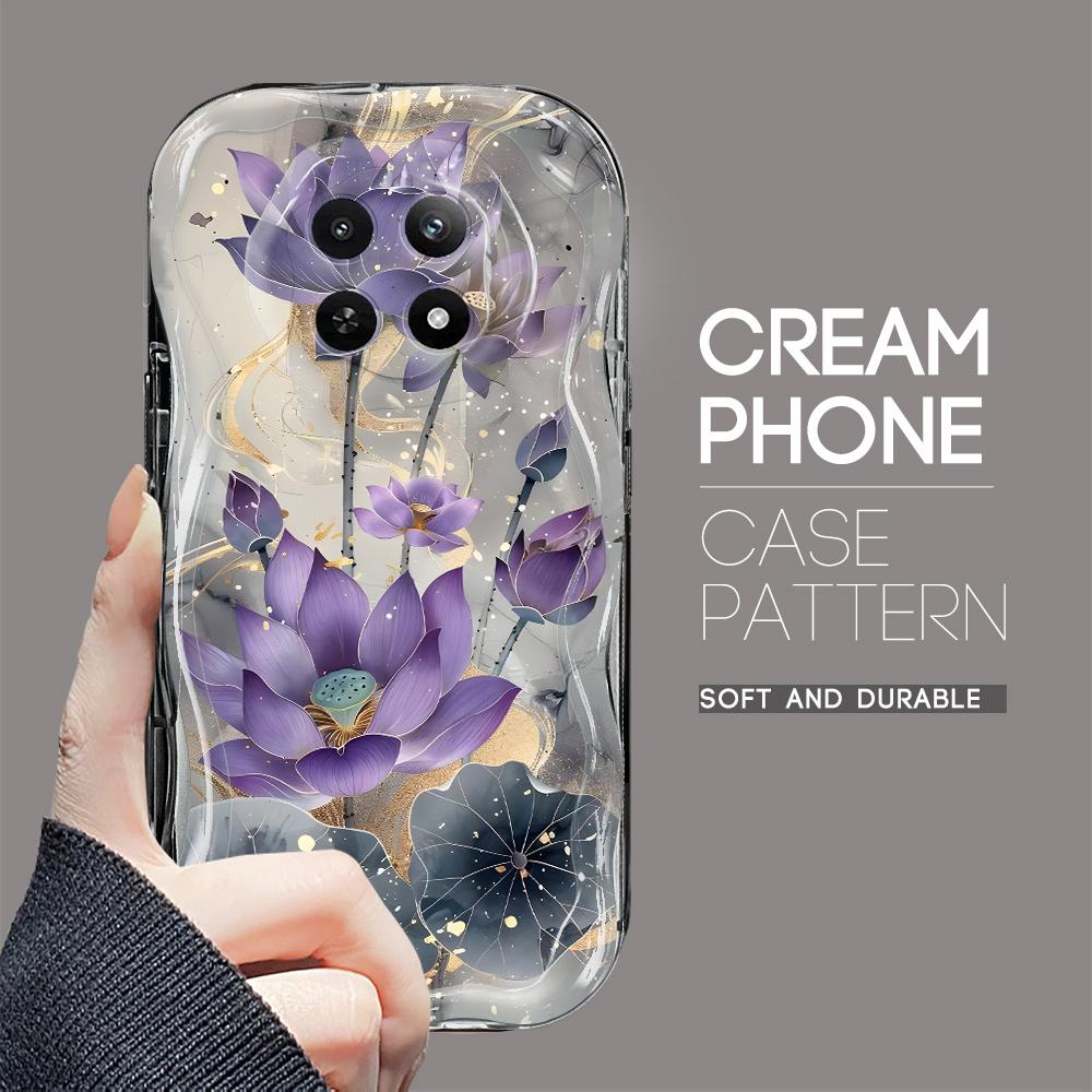Cartoon-Muster Creme Textur Gehäuse Wellenförmige Kante Weiche Silikonabdeckung Telefonhülle für OPPO Reno Realme OnePlus Vivo