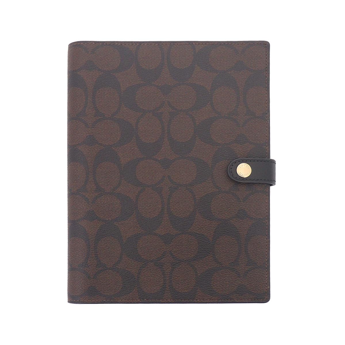 

COACH F00222 222 Brown and Black Signature Coated Canvas Leather A5 Notebook for Men and Women [Outlet] [Brand Name] [Parallel Import]
