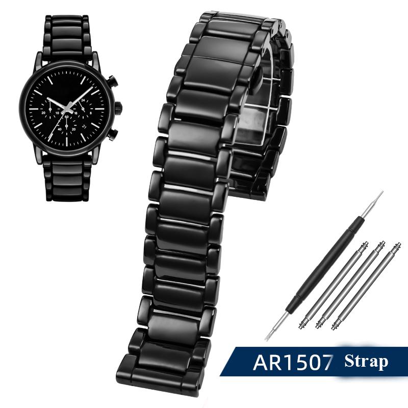 

Высококачественный керамический ремешок+корпус для часов Armani серии AR1507 AR1509 AR1451 AR1452 AR1400 AR1410, аксессуары для часов, мужской браслет