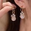 Fashionable Pearls Drop Earrings Stylish Pearls Pendant Earrings with Silver Finish Elegant Dangle Ear Adornment