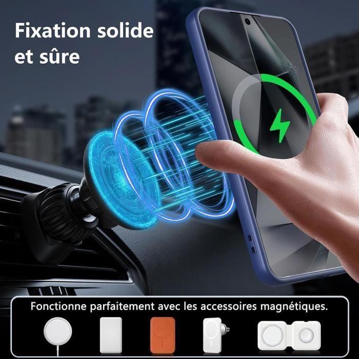 Coque + 2 Verres Trempés pour Samsung Galaxy S25 Plus (Galaxy S25+) Protection avec Anneau Magnétique, Antichoc Bleu Marine