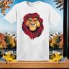 Liūto Karaliaus Skaro Rašto Marškinėliai Vyriški Moteriški Viršutiniai Drabužiai T-shirt Atsitiktiniai Poros Unisex Vasaros Gatvės Stiliaus Per dydį Trumpomis Rankovėmis