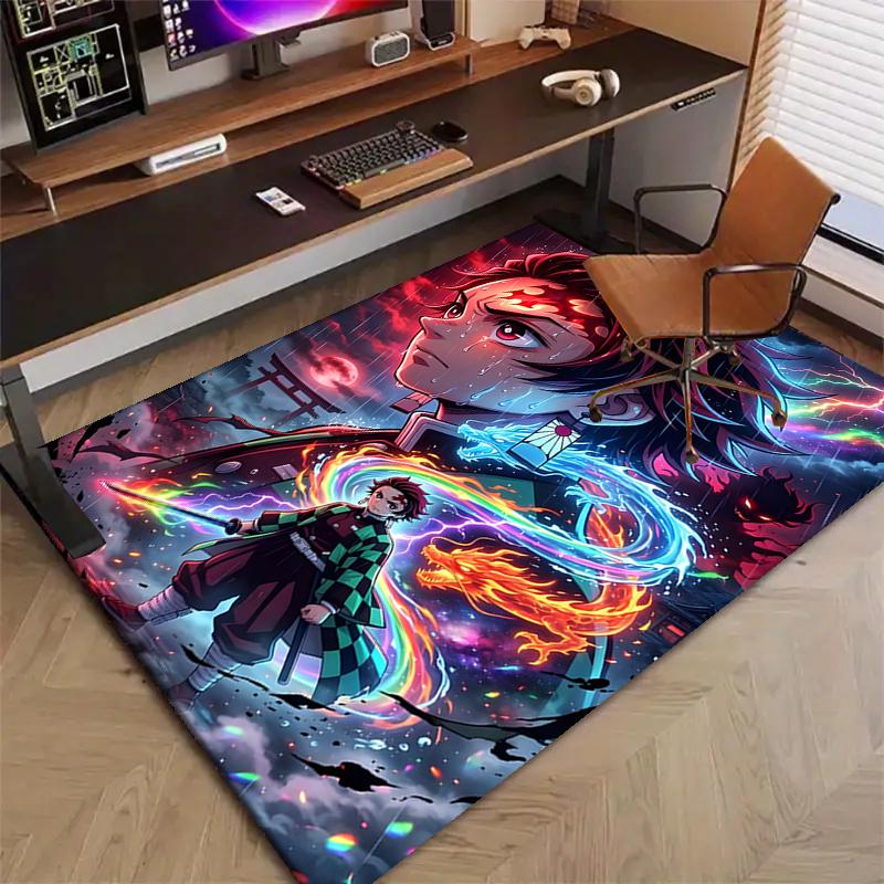 Kamado Tanjiro2Printed Area Rug Carpet for Bedroom Living Room Home Decor Rugs Mat Non Slip Mat Rug for Bedside