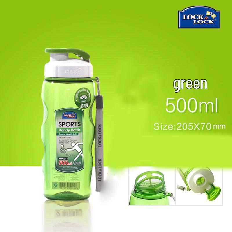 

Lock&Lock HPP721T Sports Water Bottle - Summer Edition: Ideal for Students, Kids, Men, and Women - Perfect for Home and Outdoor Activities. 500ml зелёный