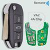 DR HU8435 4A Chip 433MHz VA2/HU83 Flip Car Remote Key P/N 98 139 654 77 For Peugeot Expert 308 3008 408 508 C3 C4 Cactus C5 C6