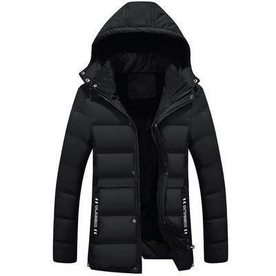 Autumn and Winter Cotton-padded Clothes Men's Fleece Thickened Trendy Jackets Warm Men's Down Cotton-padded Jackets Hooded Cotton-padded Clothes