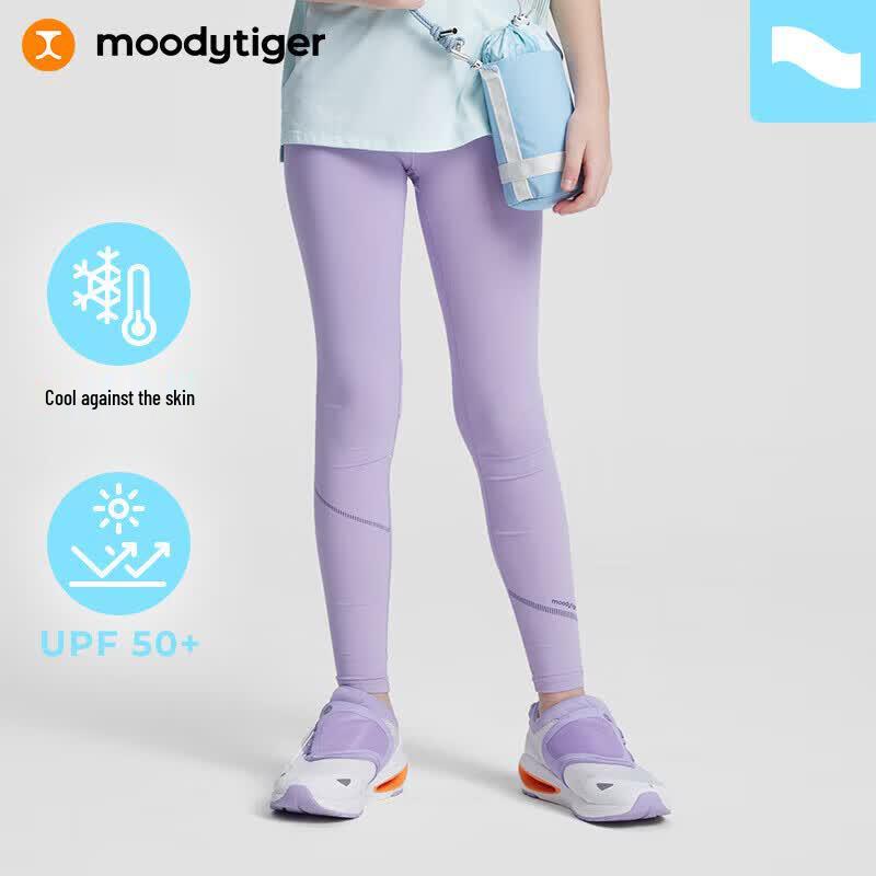 MoodyTiger Girls  Cooling Quick-Dry UV Protection Leggings 170
