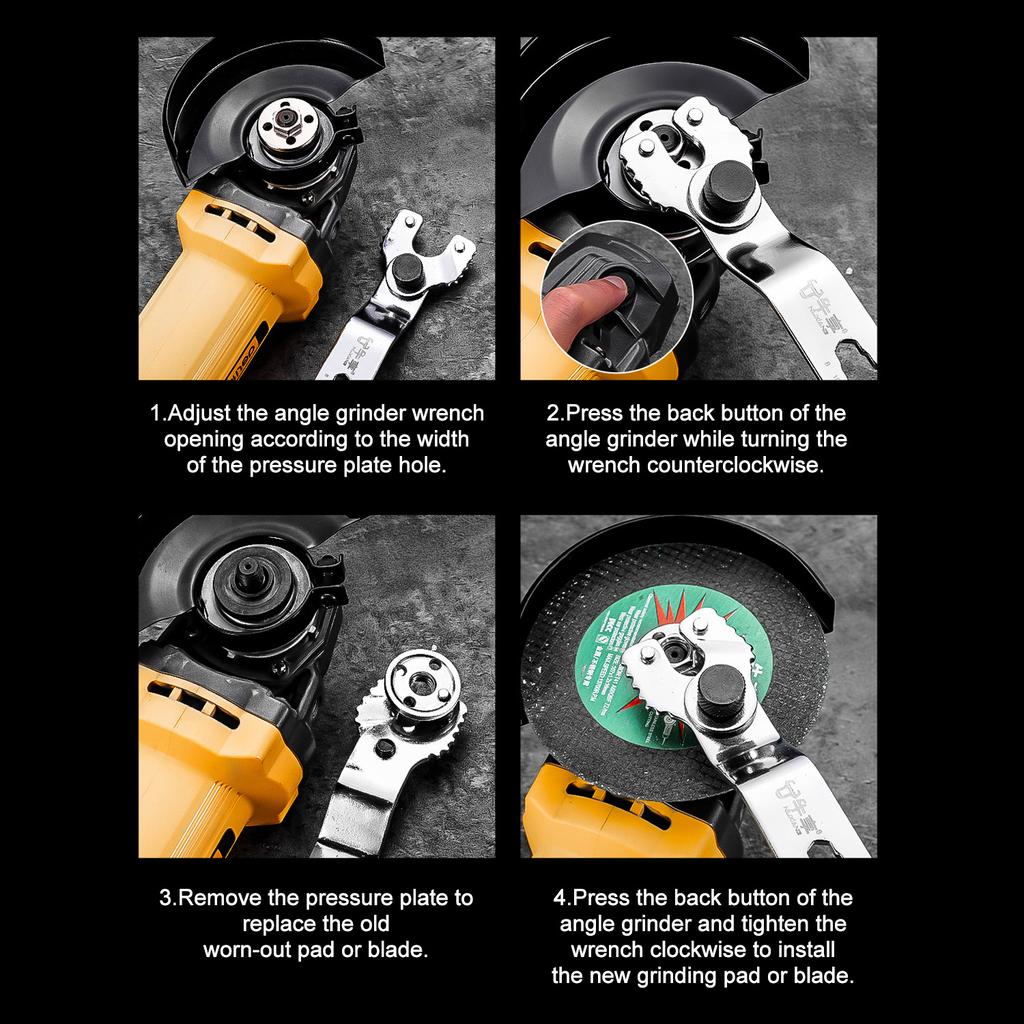 Dual-purpose Angle Grinder Machine Accessories Two Claw Wrench Thickened High Hardness Wrench For Angle Grinding Wheel Machine