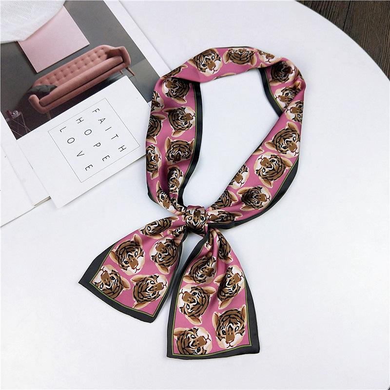 Pingjiao stil nou, primăvară și toamnă, decorațiuni profesionale, eșarfă mică de mătase, versatilă, eșarfă pentru femei, curea îngustă de păr lung, curea pentru geantă de cravată
