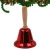 Festive Attention Christmas Hand Bell Wooden Handle Kindergarten Kids Christmas Jingle Ring Xmas Decorations Christmas Bells