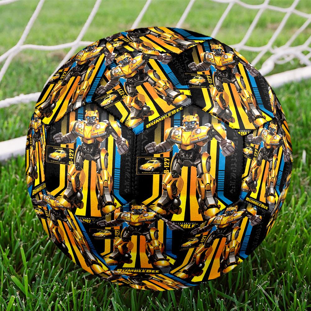 robot Print Size 5 Soccer Ball, Standard Match Football for Sports Game and Team Practice, Ideal Gift for Soccer Fans