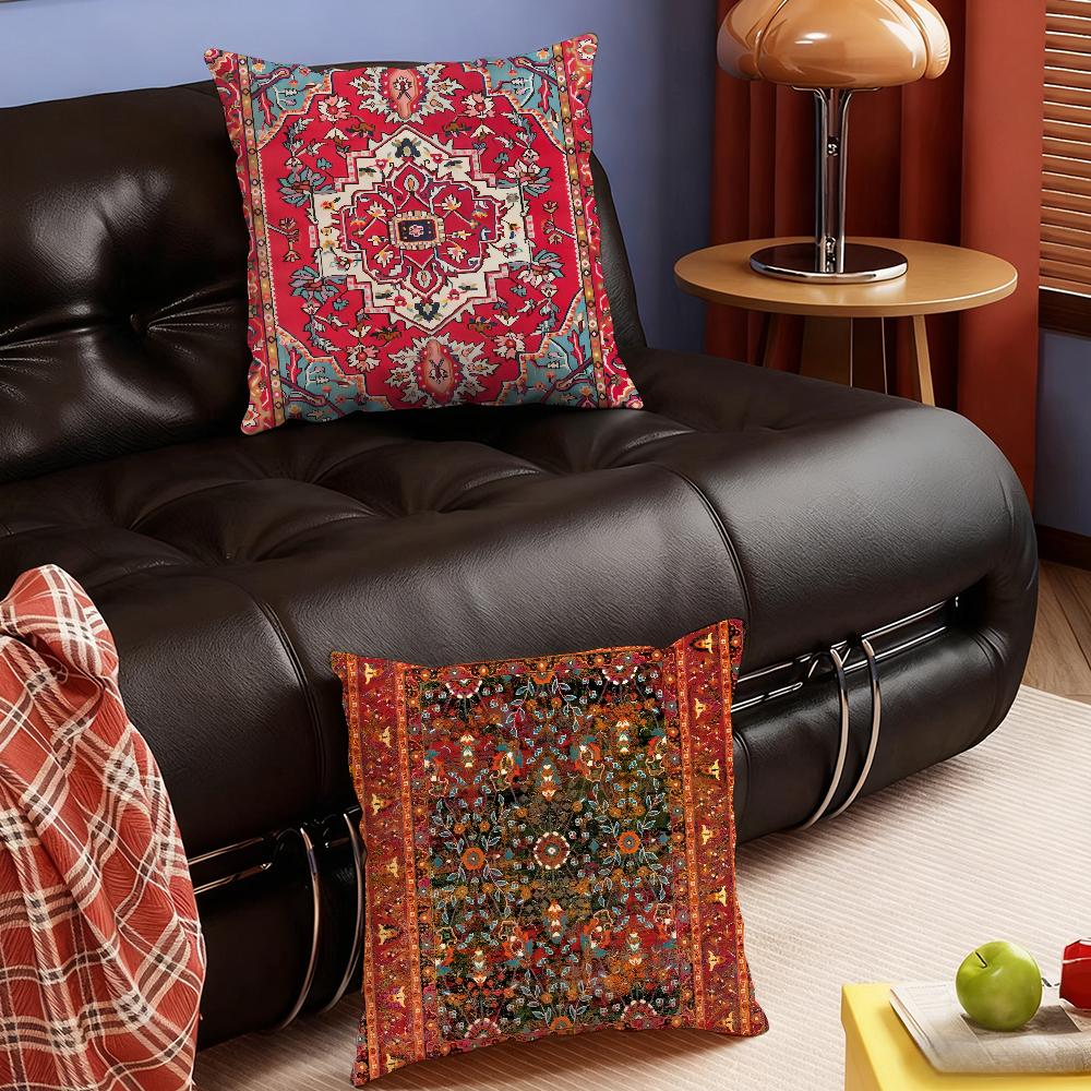 Moroccan Ethnic Style Pattern Pillow Case Bedroom Sofa Living Room Backrest Decoration Square Cushion Nap Time
