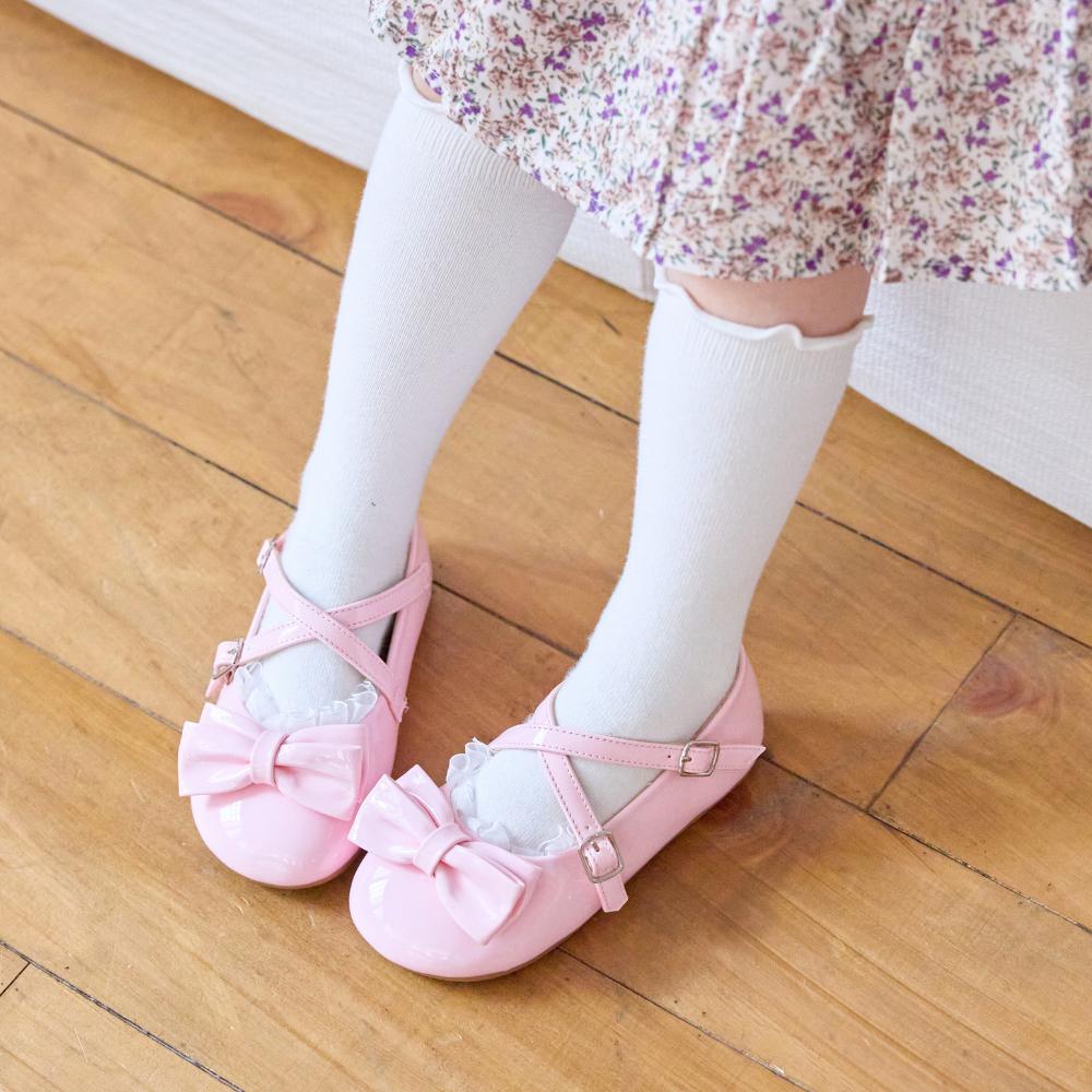 [Babyzzam] Girls' Angel Ribbon Flats Pink [BB461-10009]