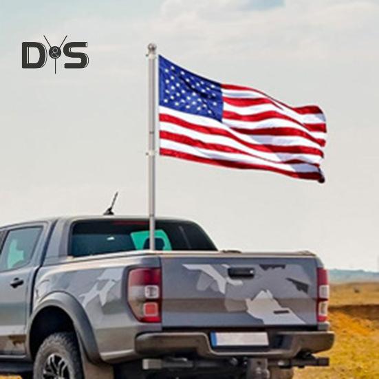 Vlajková tyč Kovová vlajka, která se nezamotá, odolná vůči povětrnostním vlivům Venkovní vlajková tyč Snadná montáž Segmentové vlajkové tyče pro obytné domy s verandou