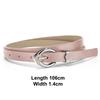 Harajuku Thin Waist Belt Alloy Pin Buckle Punk Waistband Fashion PU Leather Belt  For Women