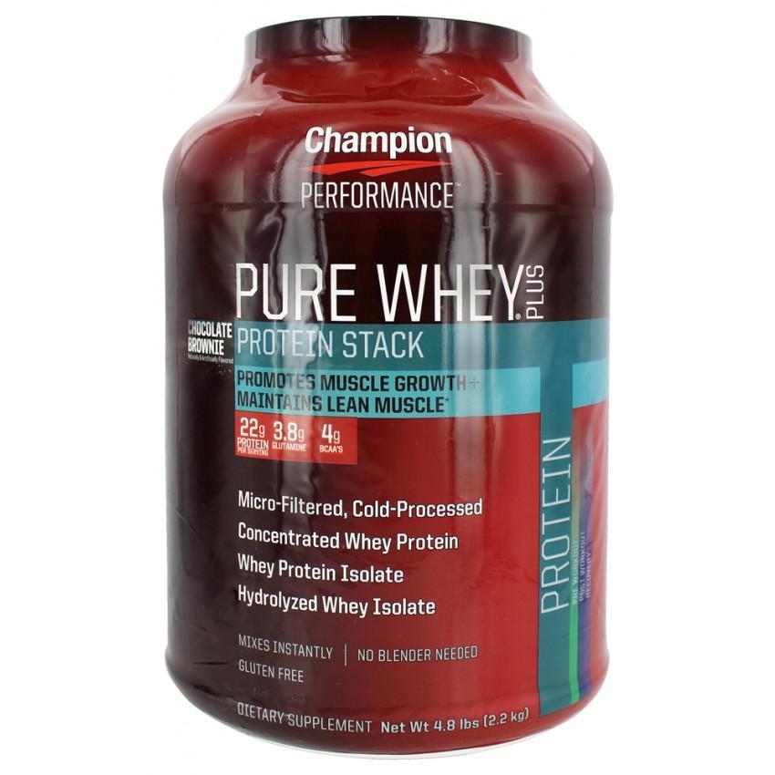 Pure Whey Plus Protein, Chocolate Brownie, 4.8 lbs