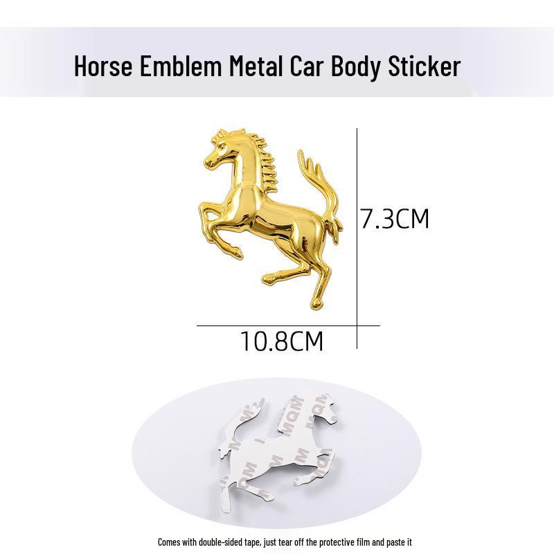 3D Metall Autoaufkleber & Pferdeaufkleber für Karosserie, Seiten und Heck