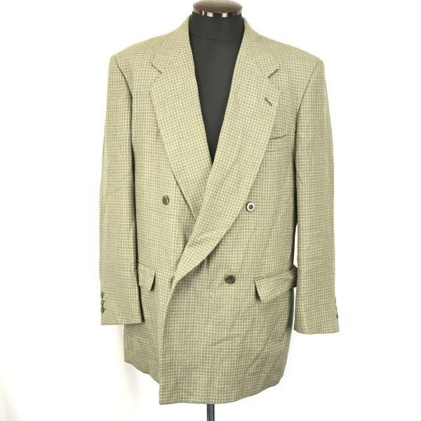 

Luigi Ciocca Double Breasted Blazer Jacket Men L B48 Check Coats Jackets