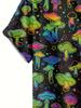 Mystical Mushroom Pattern 3D Print Men'S Shirt Casual Individual Hip-Hop Party Street Hawaiian Shirt