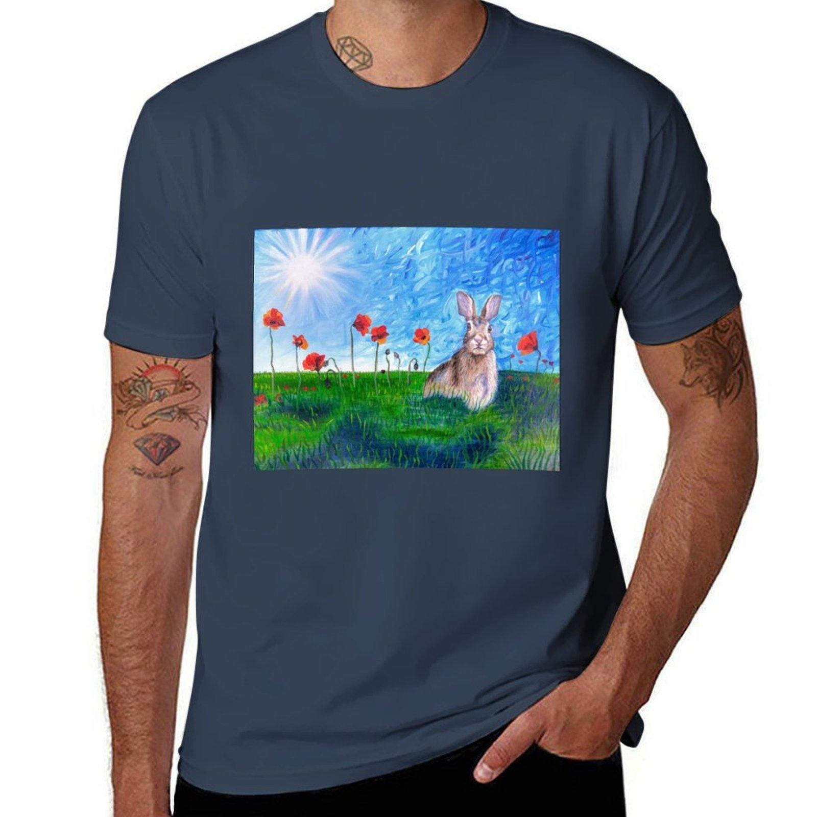 Rabbit In Meadow Tshirt Holiday Outdoor Tshirt S