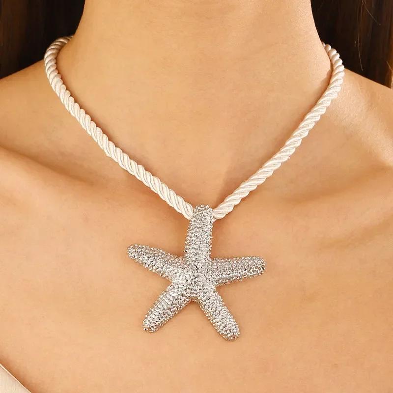 1 Pair Geometric Temperament Casual Starfish Stud Earrings Summer Simple Beach Vacation Style Earrings Ocean Zircon Gift