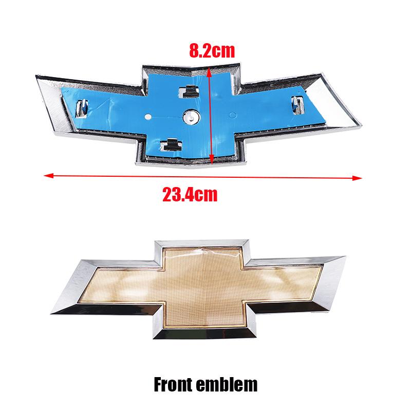 2pcs 3D ABS Car Front and Rear logo Front grill Rear Bumper tail door trunk Emblem sticker Accessories For Chevrolet 09-14 Cruze