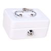 Cash Box with Money Tray Metal Storage Safe Lock Box Mini Locking Cash Box Money Saving Organizer