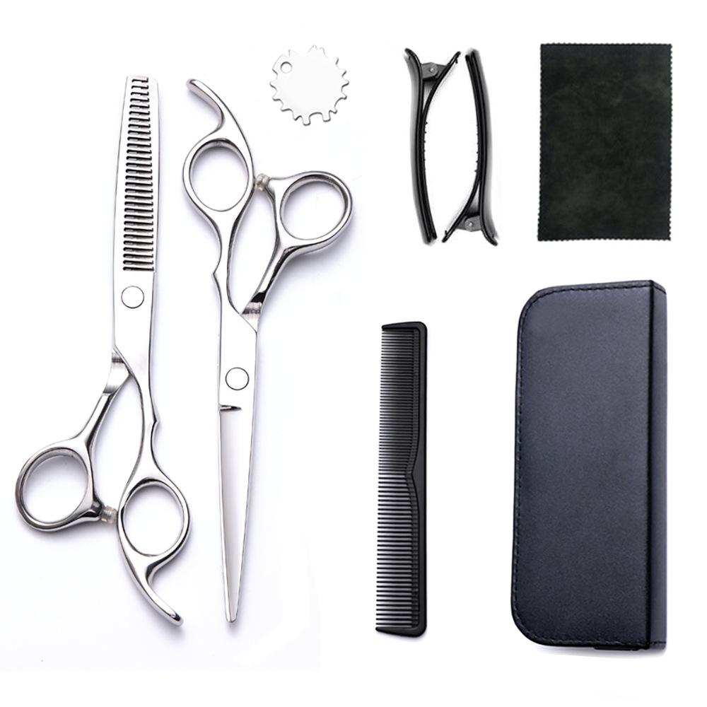 Hairdressing Scissors Set: Colored Straight-Tooth & Thinning Bangs Scissors for Professional Stylists