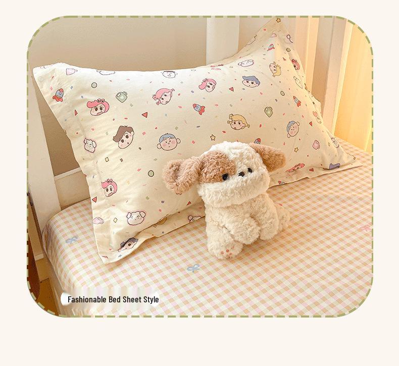 2026 New Cotton Printed Dormitory Bedding: Three- or Four-Piece Set for Single Bunk Beds