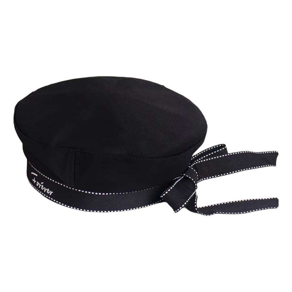 Tie JK Beret Cap Bowknot Painter Hat Casual Octagonal Cap Ladies
