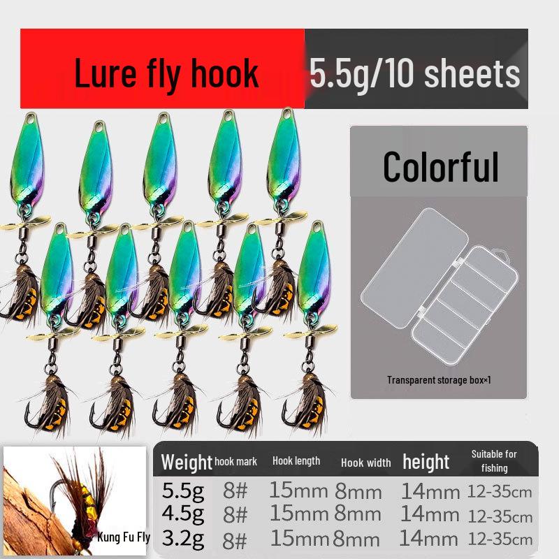 Propeller Spinner Fly Fishing Lure - Micro Soft Bait Hook for White Mouth Fishing