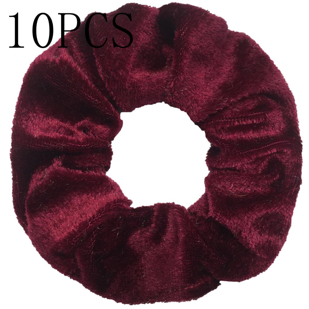 10pc Women Hair Scrunchies Velvet Solid Color Band for Girls Ponytail Holder Rubber Bands Ties Accessories Headbands Gumki
