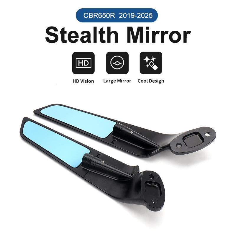 2024 CBR650R Rearview Mirror Motorcycle Invisible Rearview Mirror For Honda CBR 650R CBR650R 2019-2024 Aluminum Winglet Mirror