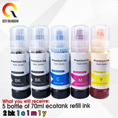 5 Bottle Ecotank Ink for Epson L3150 L3110 104 502 512 504 Ink EcoTank Printer ET2700 ET2750 ET3700 [8D394BD]