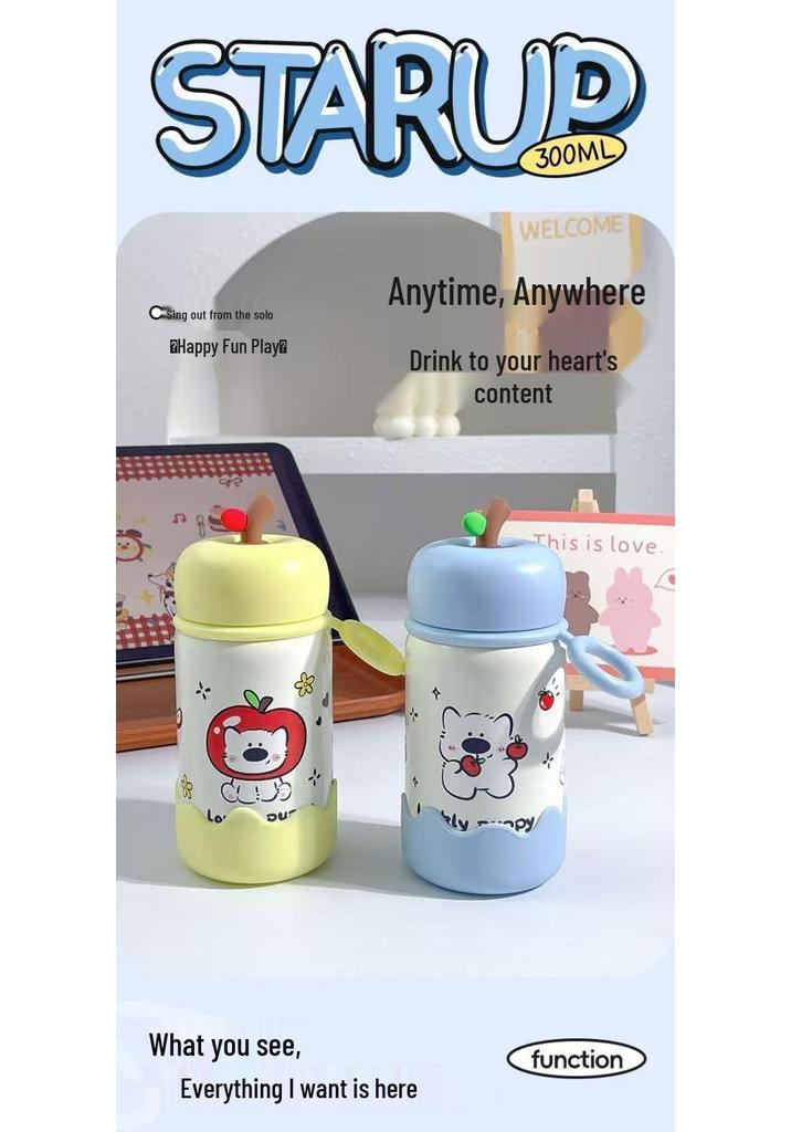 Cartoon Apple 316 Stainless Steel Mini Insulated Thermos Cup