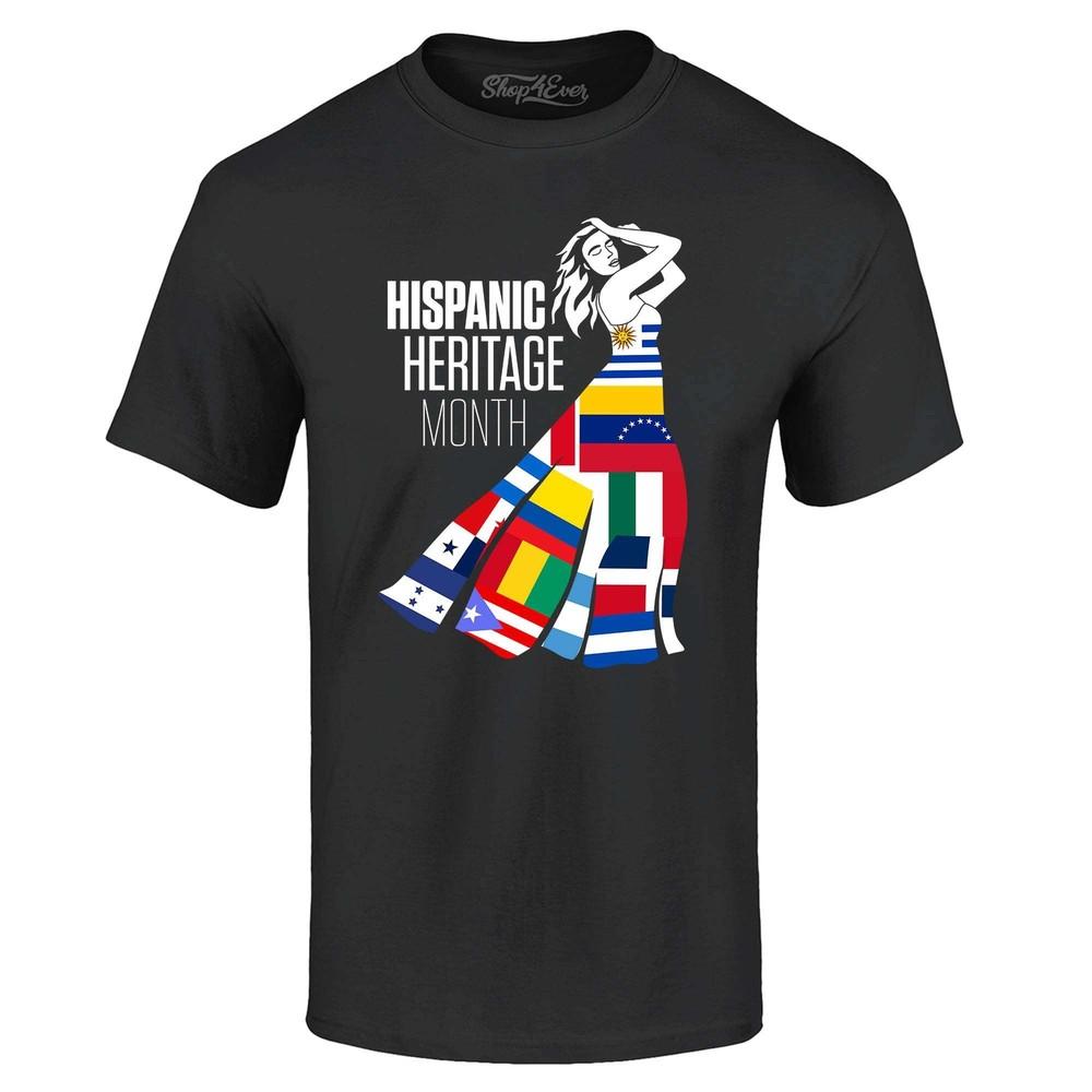 

Hispanic Heritage Month Flag Dress Woman T-shirt Hispanic Shirts 4XL