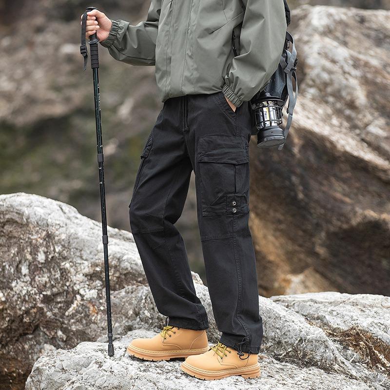 Men's Overalls Casual Pants Multi-Pocket Loose Bundle Mountaineering Versatile Sports Outdoor Comfort Pants