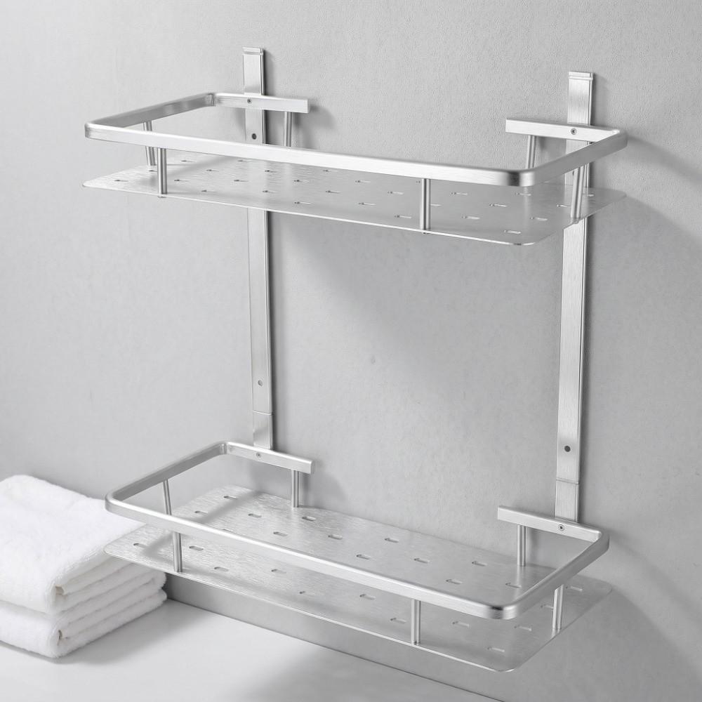 Rostfreies Duschregal Weltraum-Aluminium Aufbewahrungskorb Badezimmer Küche Schlafzimmer Dusche