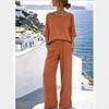 1116 Summer New European and American Cotton and Linen Simple and Elegant Vacation Daily Short-sleeved Trousers Seaside Vacation Suit